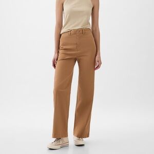 Gap High Stride Wide-Leg Ankle Khakis